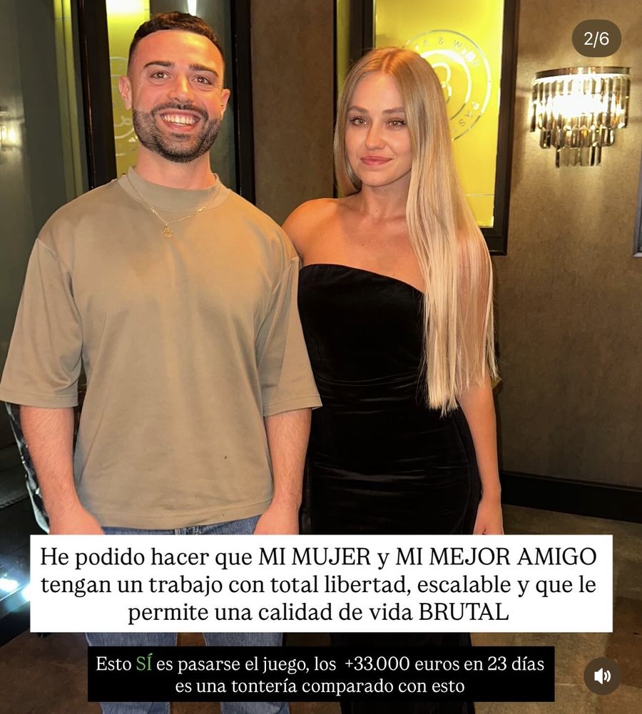 Su mujer y su mejor amigo: tienen un trabajo con total libertad; más de 33.000 euros en 23 días