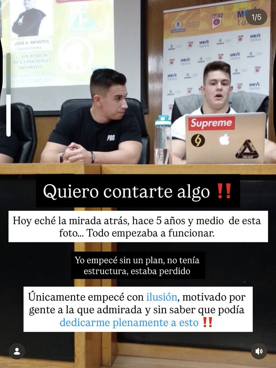 Alberto en una charla hace cinco años y medio: empecé sin un plan, no tenía estructura